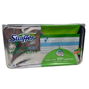 Swiffer Sweeper Wet Heavy Duty Cloths Gain Scent 10 Pack Sealed NIP